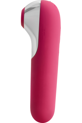 Satisfyer Dual Love Pink Vakum Klitoral Uyarıcı Vibratör, Silikon, Kırmızı, 16 cm