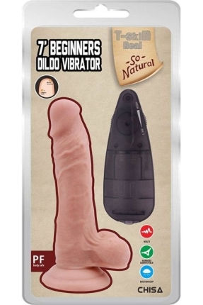Beginners Dildo Vibrator Flesh 17,5 cm