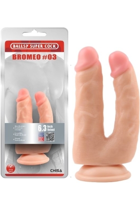 Bromeo Çiftli Kıkırdaklı Gerçekçi Dildo