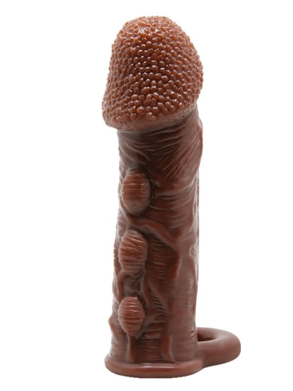 3 cm Uzatmalı Damarlı Penis Kılıfı Esmer 1 3 cm Uzatmalı Damarlı Penis Kılıfı Esmer görsel 1