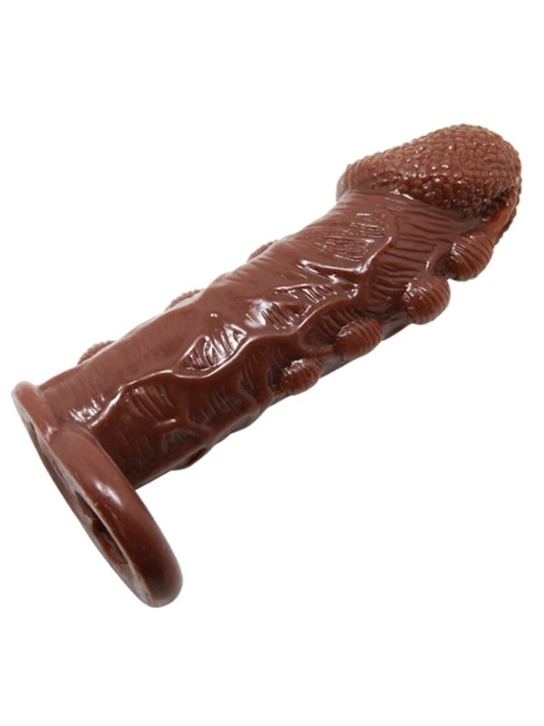3 cm Uzatmalı Damarlı Penis Kılıfı Esmer 3 3 cm Uzatmalı Damarlı Penis Kılıfı Esmer görsel 3