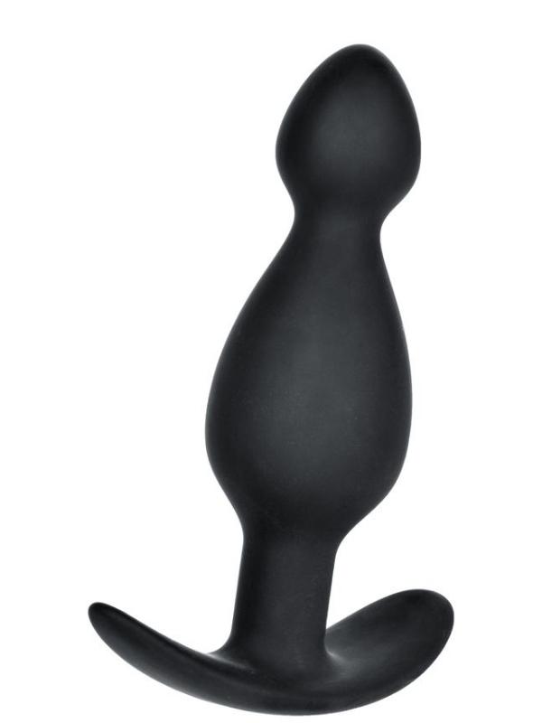 Anal Plug boyut M silikon siyah 11,5 cm