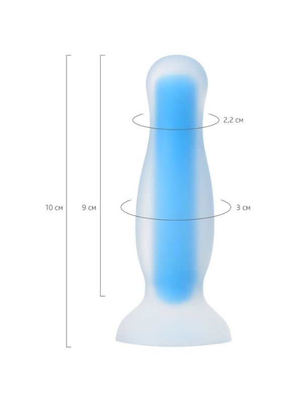 Beyond Kyle Glow Gece Parlayan Anal Plug , Silikon, Şeffaf, 10 cm
