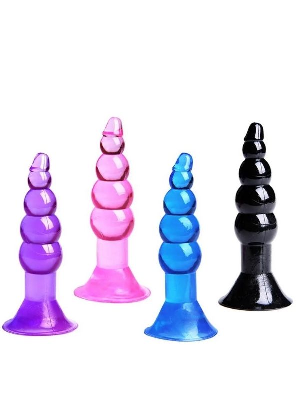 Boğumlu Anal Plug Karışık Renklerde 11 cm 1 Boğumlu Anal Plug Karışık Renklerde 11 cm görsel 1