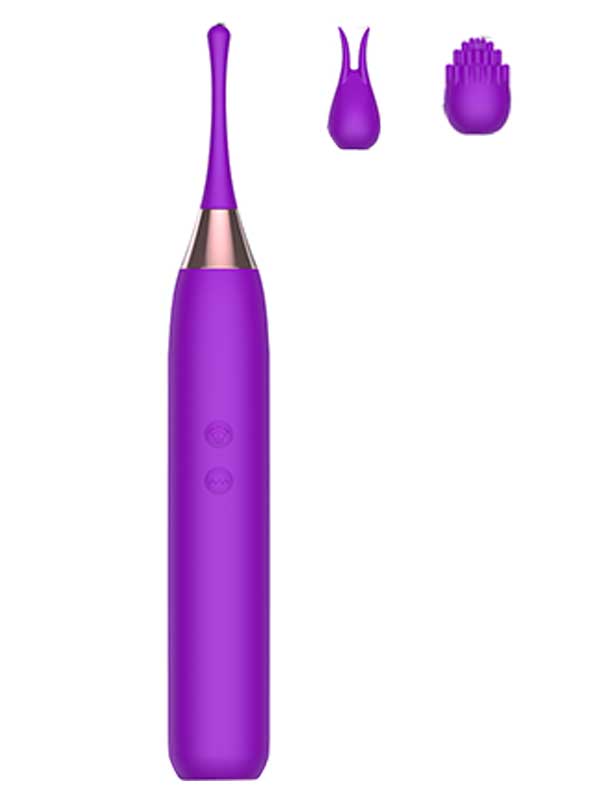 Değiştirilebilir Üç Başlıklı İnce Vibratör Mor 1 Değiştirilebilir Üç Başlıklı İnce Vibratör Mor görsel 1