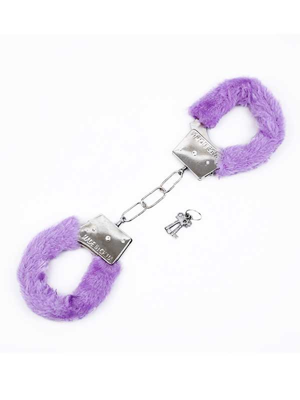 Fetiş Fantezi Mor Peluşlu Metal Kelepçe 1 Fetiş Fantezi Mor Peluşlu Metal Kelepçe görsel 1