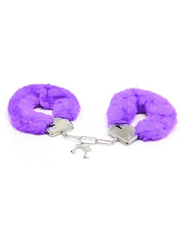 Fetiş Fantezi Mor Peluşlu Metal Kelepçe 2 Fetiş Fantezi Mor Peluşlu Metal Kelepçe görsel 2