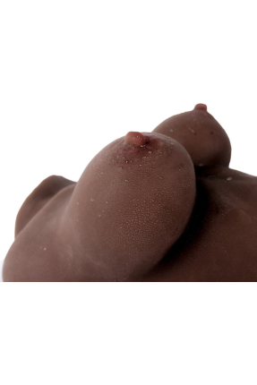 Full Realistic Anal Vaginal Half Body Black Masturbator