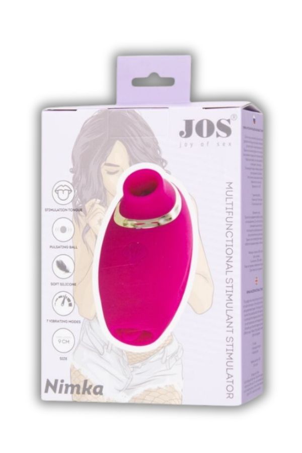 Jos Nimka Emiş ve Dil Uyarımlı Pembe Vibratör - Görsel 5