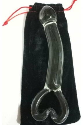 Kalp Detaylı Cam Dildo