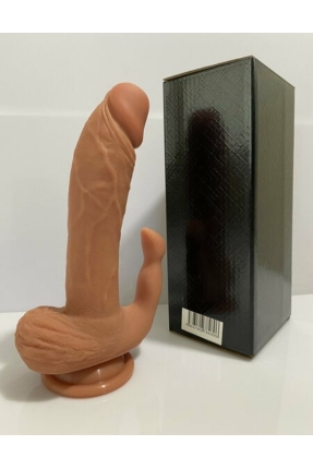 CENSAN Kılitoris Uyarımlı Çift Katmanlı Premium Dildo