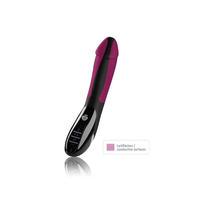 Mystim Tickling Truman Elektro Stimülasyonlu Vibratör, Silikon, Siyah, 27cm