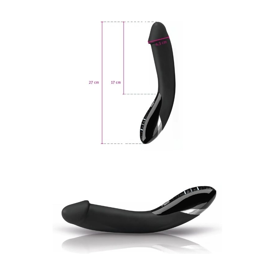 Mystim Tickling Truman Elektro Stimülasyonlu Vibratör, Silikon, Siyah, 27cm