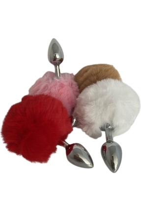 Tavşan kuyruklu Renkli Anal Plug