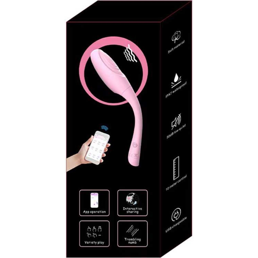 Telefon Kontrollü Şarjlı Vibratör Pembe