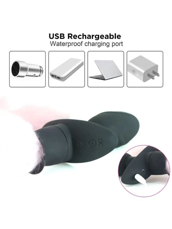 Titreşimli Kuyruklu Anal Plug Pembe 4 Titreşimli Anal Kuyruk Pembe görsel 4