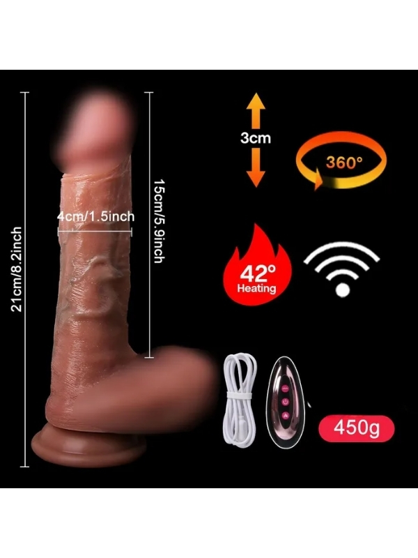 Ultra Realistic Heating, Forward, Backward and Rotating Function Realistic Vibrator