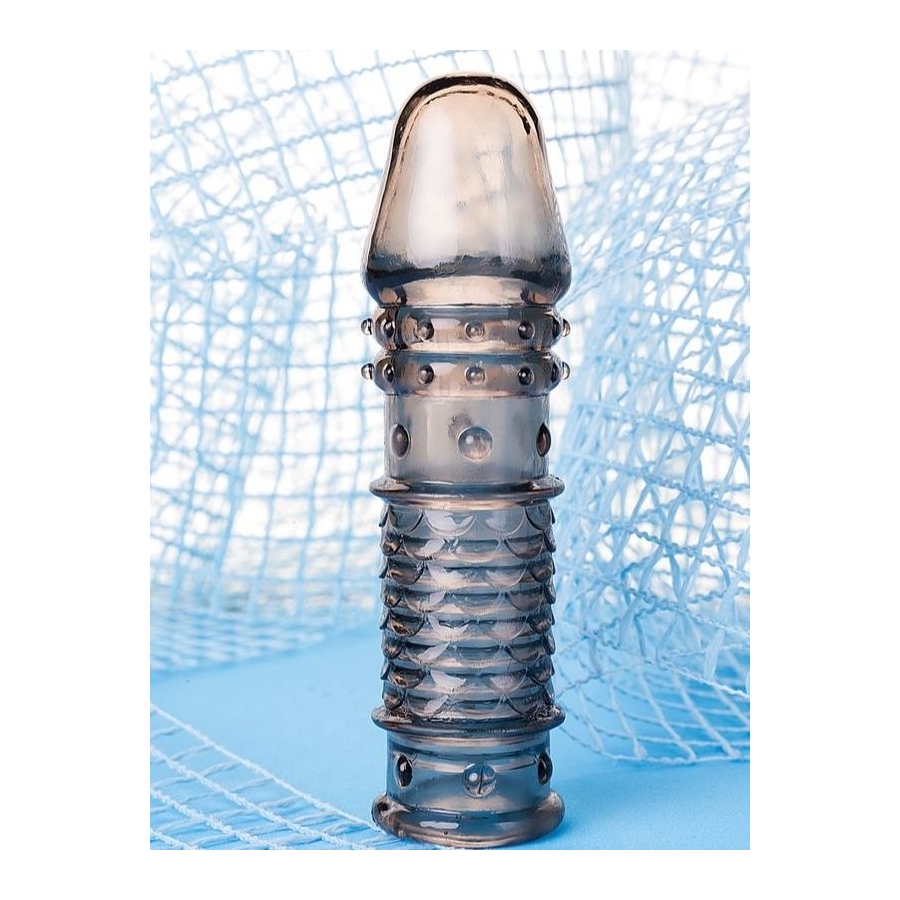 XLover Penis Kılıfı TPE Siyah Şeffaf 13,5 cm
