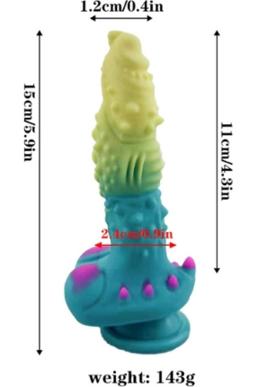 Green Blue Monster Dildo