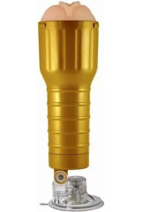Desire Cup Lantern-Type Suction Cup Artificial Vagina Masturbator - Gold