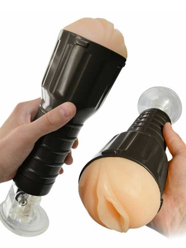 Desire Cup Lantern-Type Suction Cup Artificial Vagina Masturbator - Black