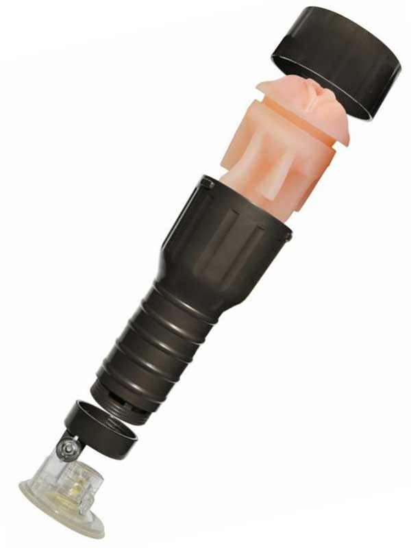 Desire Cup Lantern-Type Suction Cup Artificial Vagina Masturbator - Black