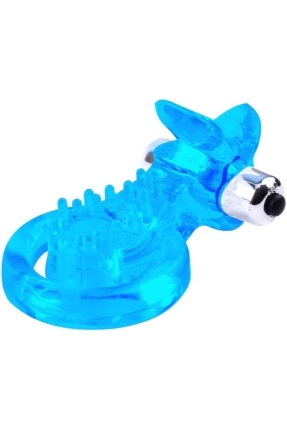 Get Lock The Tongue-Blue Titreşimli Dilli Penis Halkası