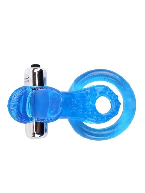 Get Lock The Tongue-Blue Titreşimli Dilli Penis Halkası