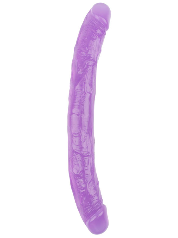 Hi-Rubber Şeffaf Jel Çift Taraflı Dildo - 32.5cm Mor 1 Hi-Rubber Şeffaf Jel Çift Taraflı Dildo – 32.5cm Mor görsel 1