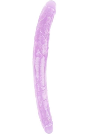 Hi-Rubber Transparent Gel Double-Sided Dildo – 45cm Purple