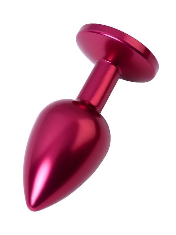 Metal Anal Plug, Metal, kırmızı, kırmızı kristalli, 7,2 cm, Ø2,8 cm, 50 g