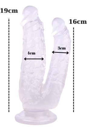 Noctis 19cm Beyaz Çiftli Dildo No:76