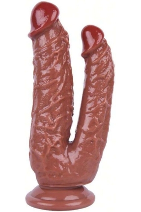 Noctis 19cm Kahverengi Çiftli Dildo