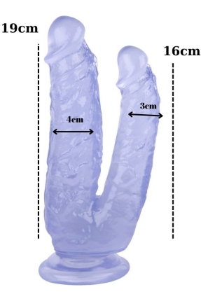 Noctis 19cm Mor Çiftli Dildo No:76