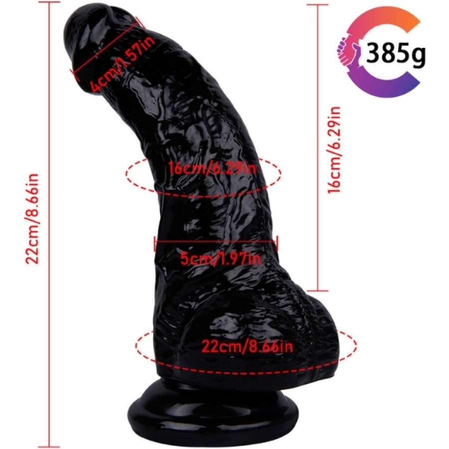 Noctis 22cm Siyah Realistik Dildo