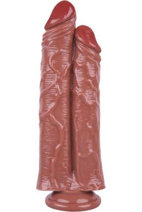Noctis 26,5cm Kahverengi Çiftli Dildo No:111 görsel 1