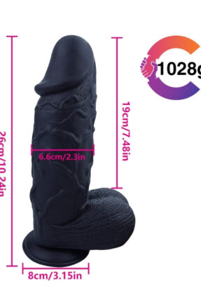 Noctis 26cm Black Realistic Dildo