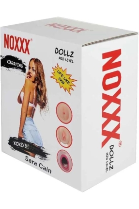 Noxx Sara Cain 3D Yüzlü Reslistik Vajina Anüslü 3 İşlevli Şişme Kadın