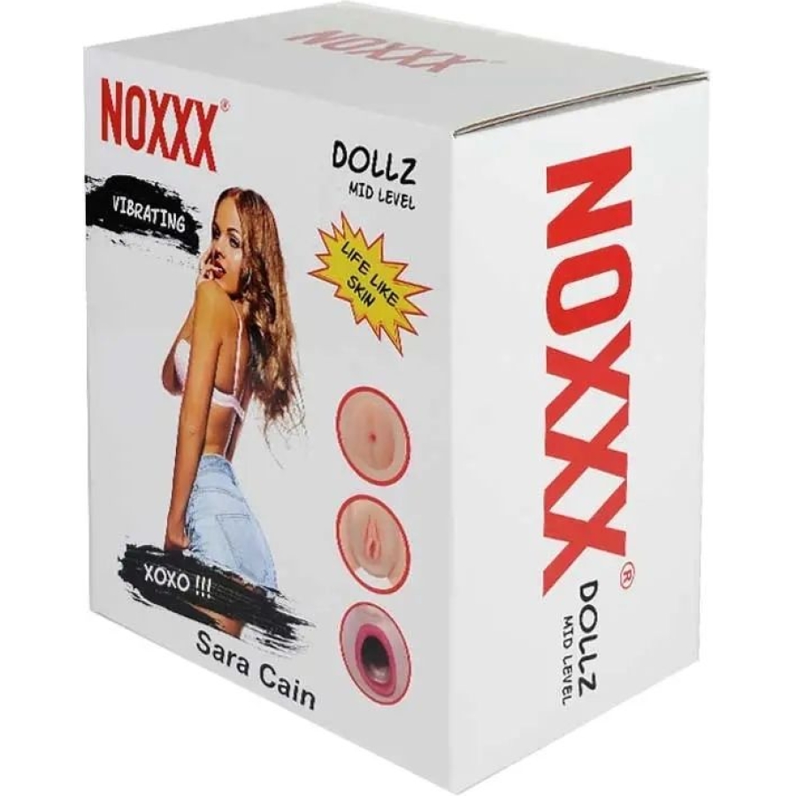 Noxx Sara Cain 3D Yüzlü Reslistik Vajina Anüslü 3 İşlevli Şişme Kadın