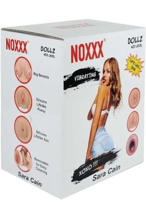 Noxx Sara Cain 3D Yüzlü Reslistik Vajina Anüslü 3 İşlevli Şişme Kadın