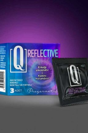 Q REFLECTİVE 3'LÜ KREMLİ TIRTIKLI PREZERVATİF görsel 1