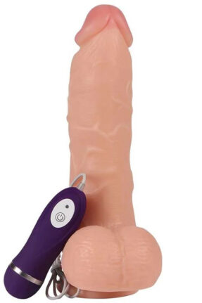 Shequ Adam Vibrating Realistic Suction Cup Vibrating Dildo 21 cm (Image 1)