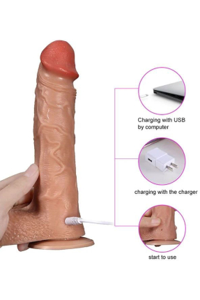 Shequ Bronte Şarjlı Döner Başlı Realistik Dildo Uzaktan Kumandalı 20.5 cm