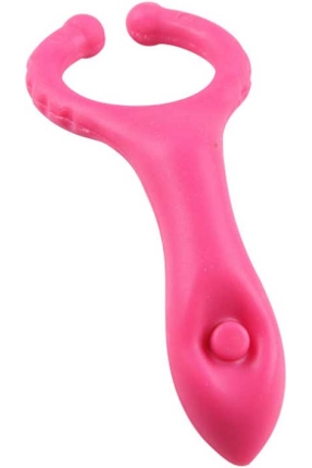 Testis Uyarıcılı Titreşimli Penis Halkası Pembe