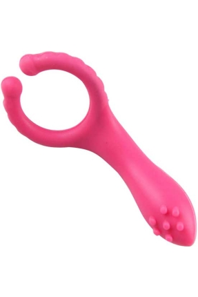 Testis Uyarıcılı Titreşimli Penis Halkası Pembe