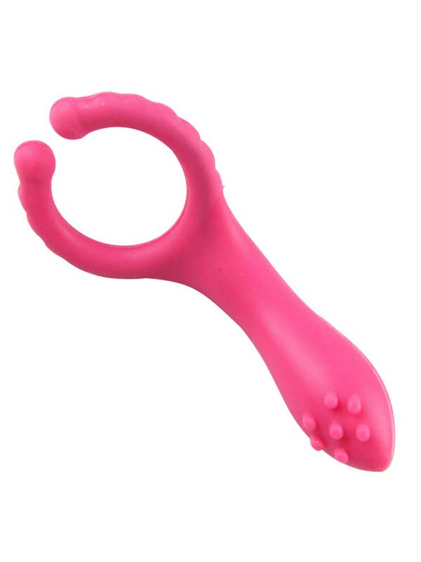 Testicle Stimulating Vibrating Penis Ring Pink