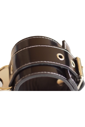 Patent Leather Handcuff Set