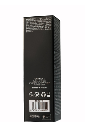 SECRET PLAY Geciktirici Kayganlaştırıcı Jel, erkekler için, 15 ml