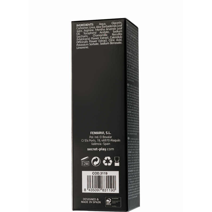 SECRET PLAY Geciktirici Kayganlaştırıcı Jel, erkekler için, 15 ml