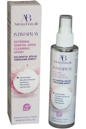 Aurora Boreale 150 Ml İntim Sprey Dış Genital Bölge Temizleme Spreyi